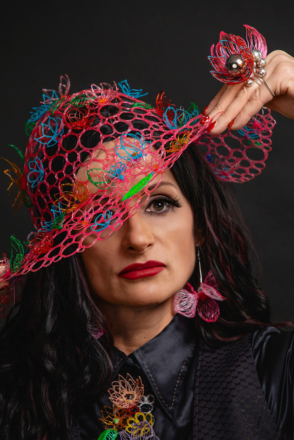 SPRING - MEADOW - hat/veil - 3DPen printed