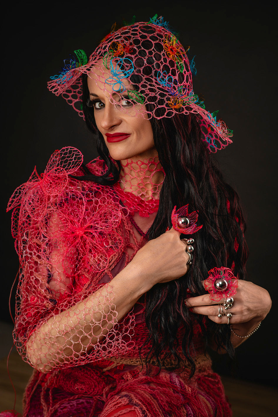 SPRING - MEADOW - hat/veil - 3DPen printed