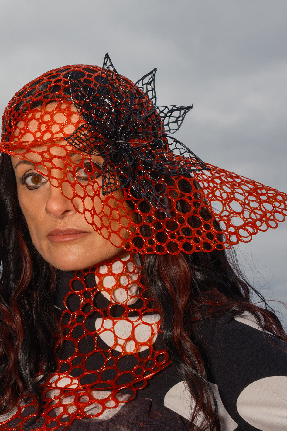 GABRIEL hat/veil - Bio 3D hand-printed