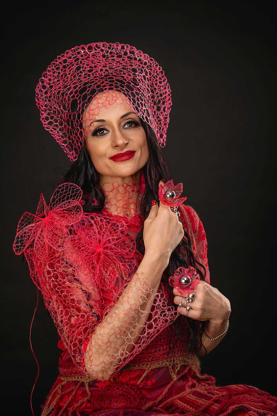 URIEL - veil/mask/hat - Bio 3D hand-printed