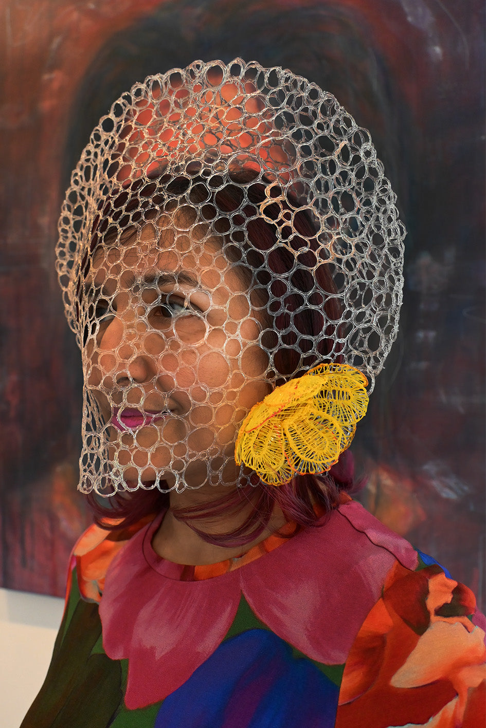 URIEL - veil/mask/hat - Bio 3D hand-printed